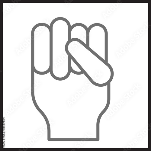 Raised Fist icon Design