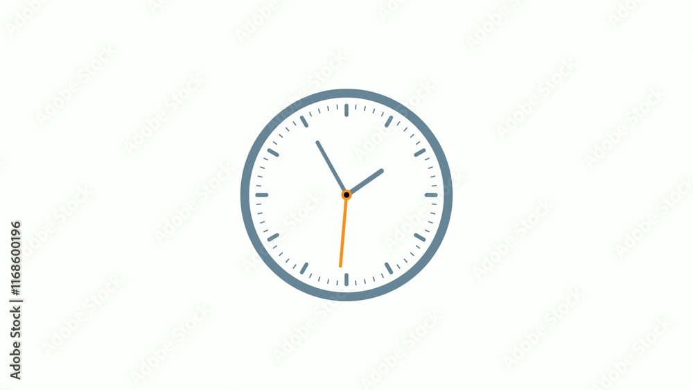 aqua gray counting clock isolated on white background aqua gray counting clock isolated on white background