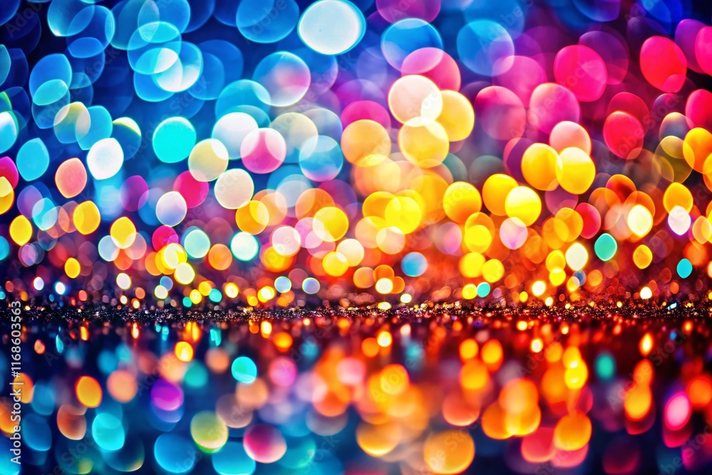 Abstract Bokeh Lights: Blurred Circles and Shapes Representing Division