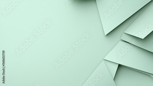 Abstract Green Geometric Shapes Design Background
