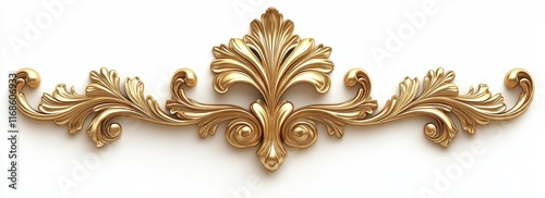 Gold ornate decorative element. photo