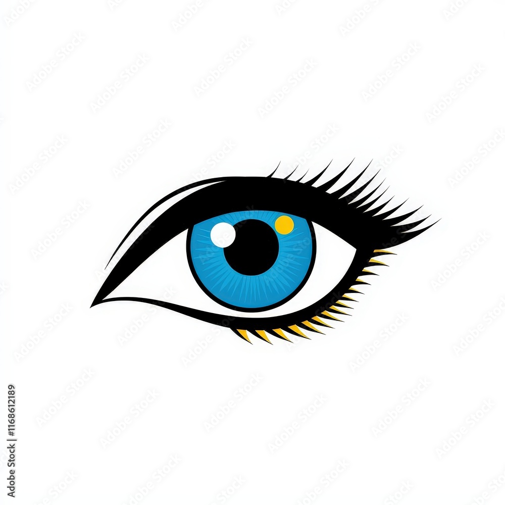 Design of eye icon logo illustration isolated on white background Design of eye icon logo illustration isolated on white background