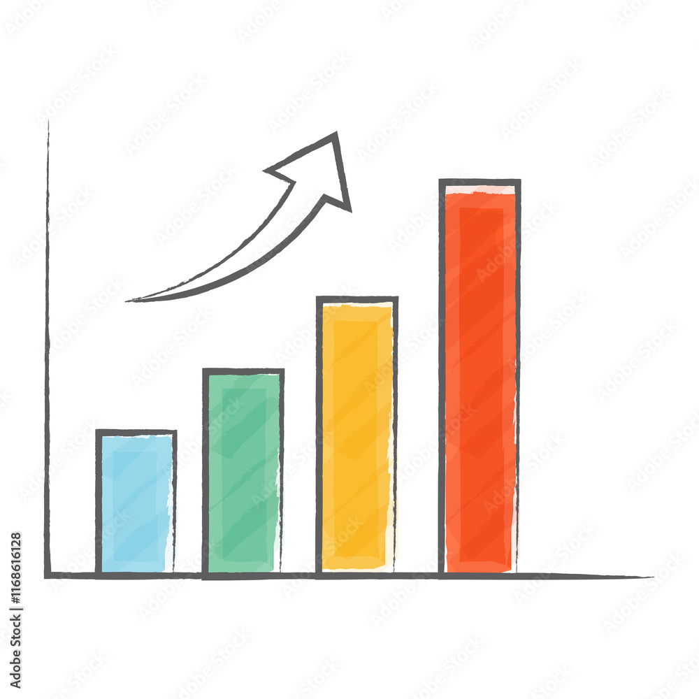 Png colorful business graph icon, transparent background Png colorful business graph icon, transparent background