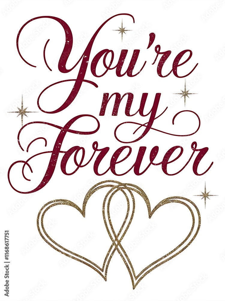 A stunning valentine t-shirt design featuring the words You are My Forever A stunning valentine t-shirt design featuring the words You are My Forever