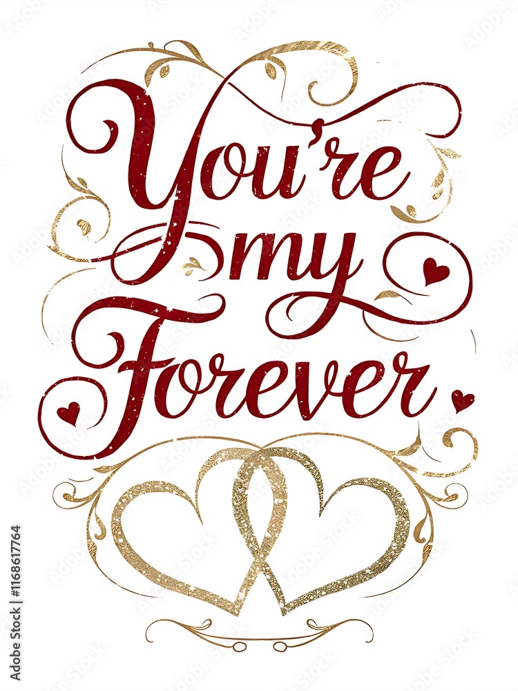 A stunning valentine t-shirt design featuring the words You are My Forever A stunning valentine t-shirt design featuring the words You are My Forever