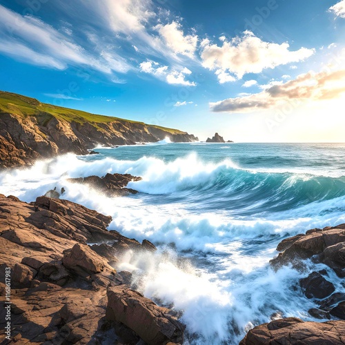 waves on the beach