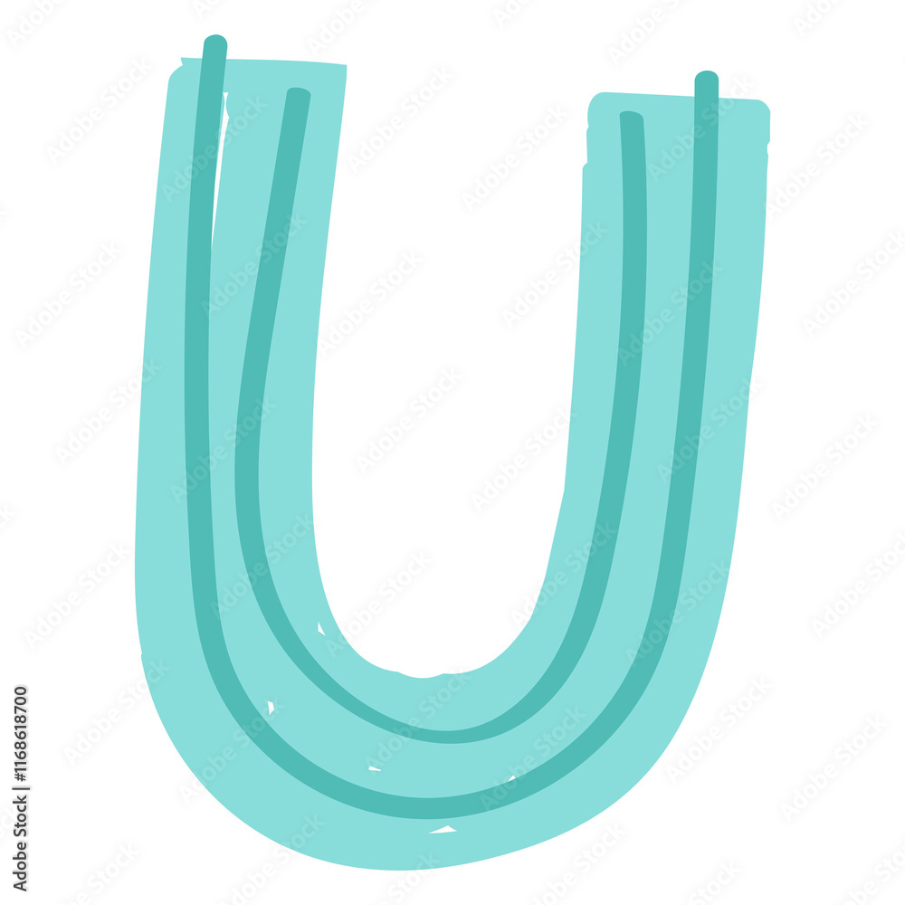 U letter png doodle font typography U letter png doodle font typography