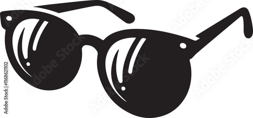 Sunglasses silhouette vector sunglass icon
