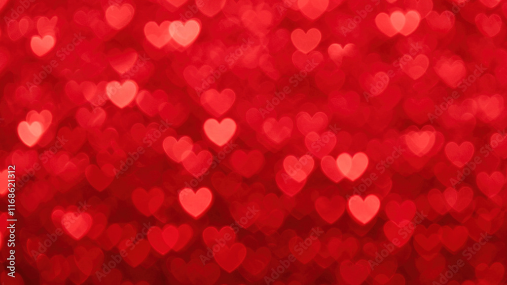 Red hearts bokeh blurred background. Saint Valentine's day pattern texture Overlay Red hearts bokeh blurred background. Saint Valentine's day pattern texture Overlay