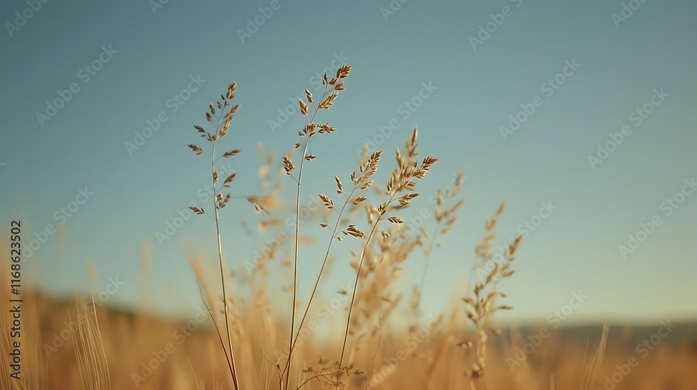 Fototapeta premium wheat stalks swaying in the wind
