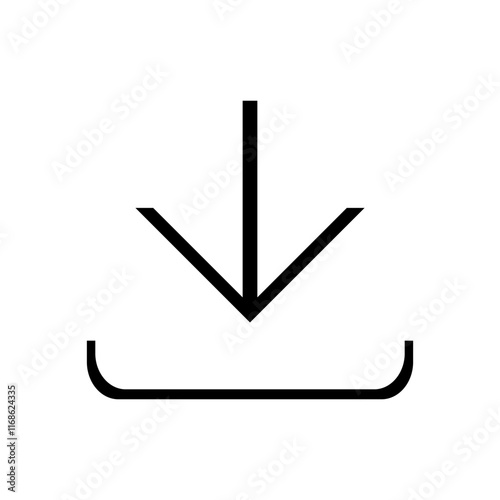 Striped Arrow Icon Flat Style