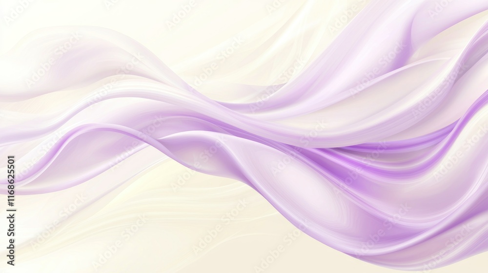Soft flowing waves in pastel purple and cream hues. Soft flowing waves in pastel purple and cream hues.