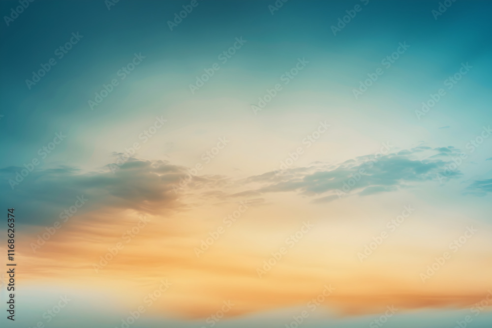 Fototapeta premium Emotional Journey: From Calm Tranquility to Warm Optimism Through Seamless Gradient Transitions