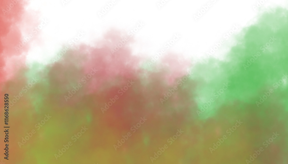 Fototapeta premium Colorful Abstract Smoke Texture with Red, Green, and Yellow Hues on a transparent background