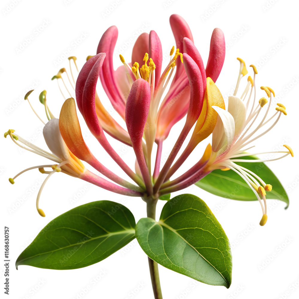 Fototapeta premium Honeysuckle flower isolated on transparent background
