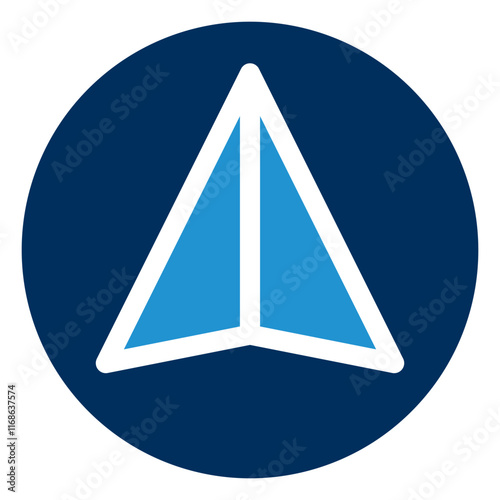 Navigation Blue Color Icon