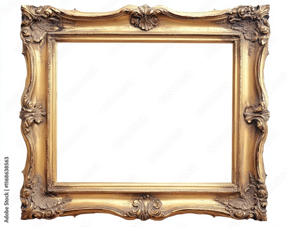 Ornate gold picture frame isolated on white. (1) Ornate gold picture frame isolated on white. (1)