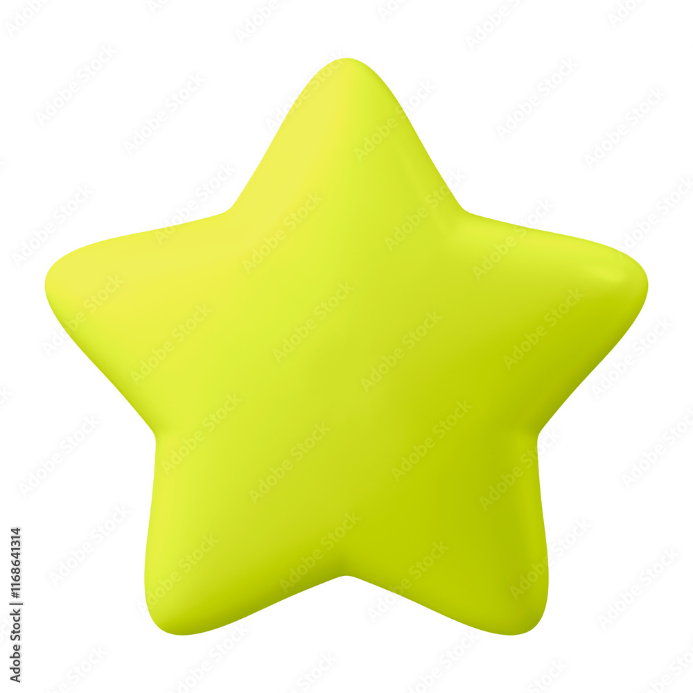 Green star png sticker, 3D rendering shape, transparent background Green star png sticker, 3D rendering shape, transparent background
