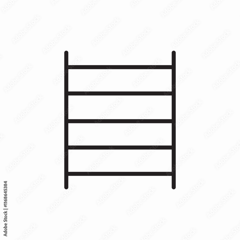 Stepladder tool equipment climbing safety icon vector sign Stepladder tool equipment climbing safety icon vector sign