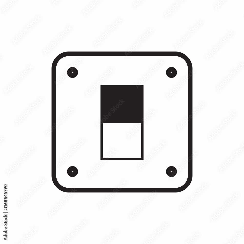 Light switch electrical wall control icon vector sign Light switch electrical wall control icon vector sign
