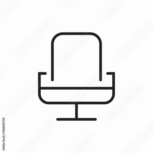 armchair furniture icon vector sign