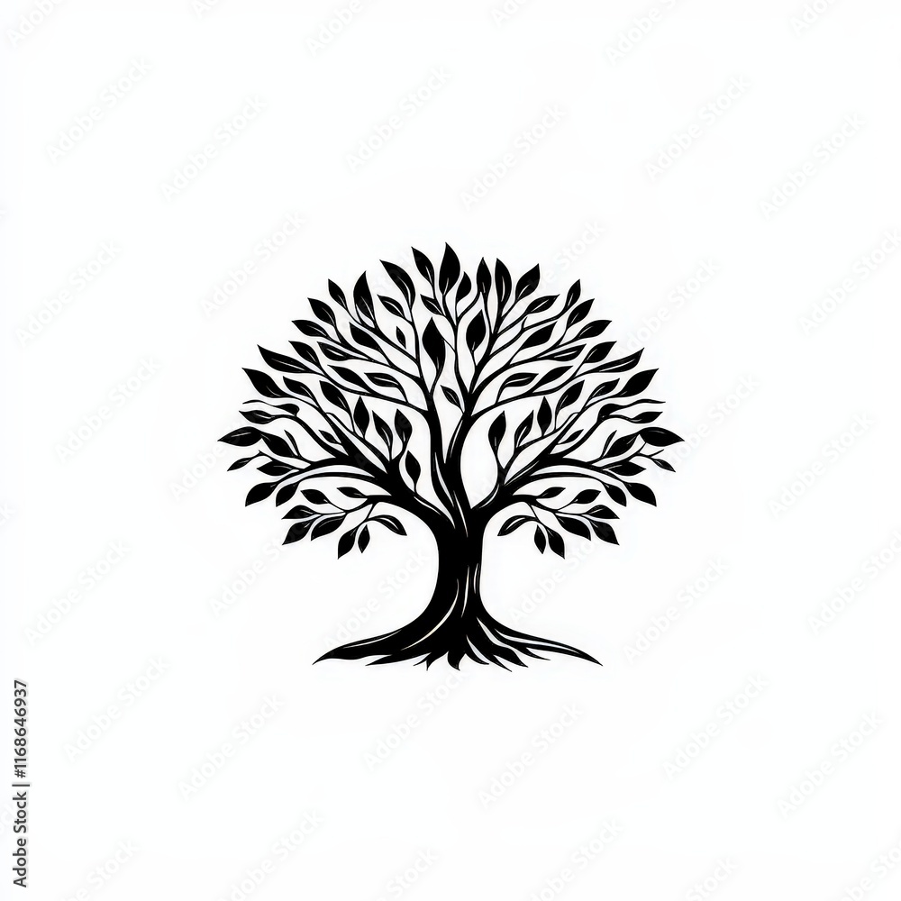 Naklejka premium Design of tree logo icon symbol illustration isolated on white background