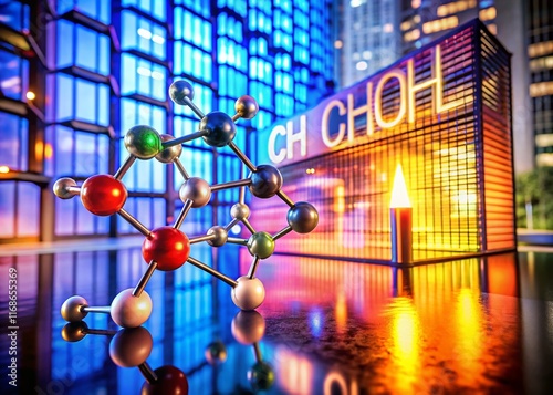 Aldehyde Chemical Formula: Abstract Architectural Photography of Molecular Structure photo