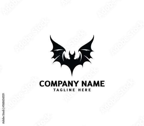 Vector bat logo design. Batman logo icon vector. bat open wings flying concept elements icon