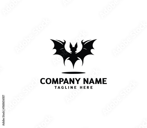 Vector bat logo design. Batman logo icon vector. bat open wings flying concept elements icon