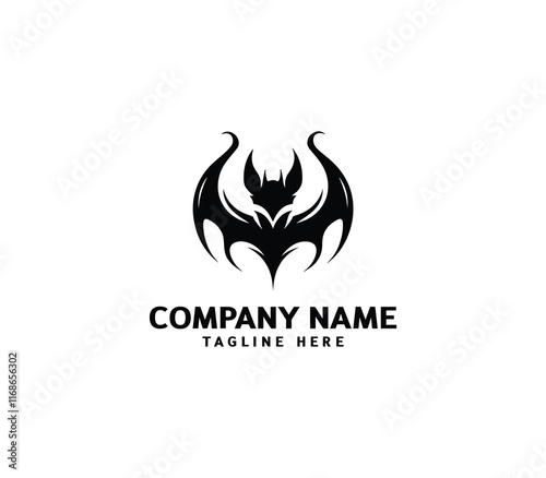 Vector bat logo design. Batman logo icon vector. bat open wings flying concept elements icon
