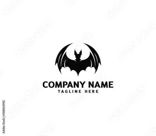Vector bat logo design. Batman logo icon vector. bat open wings flying concept elements icon