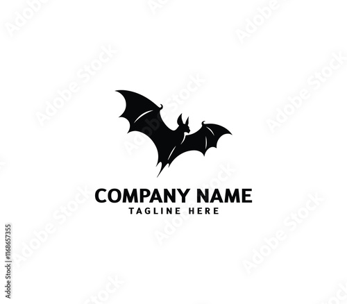 Vector bat logo design. Batman logo icon vector. bat open wings flying concept elements icon