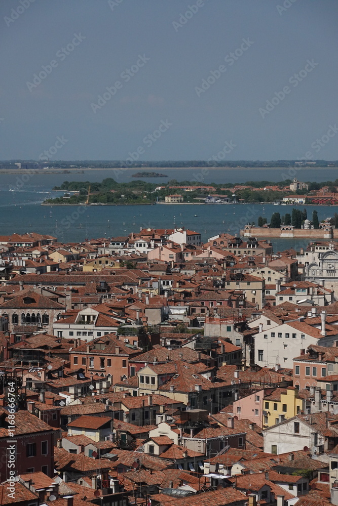 Bird's eye view of Venice on a clear summer day Bird's eye view of Venice on a clear summer day