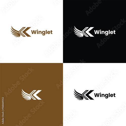 "Elegant Winglet Logo Design Featuring Wing Motifs, Perfect for Aviation Branding, Corporate Identity, and Modern Business Logos"

