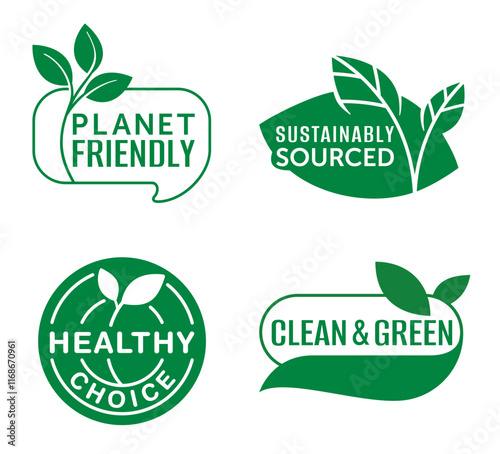 Some popular sustainable lifestyle slogans in organic style