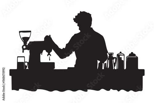 Cafeteria Silhouette Vector illustration 