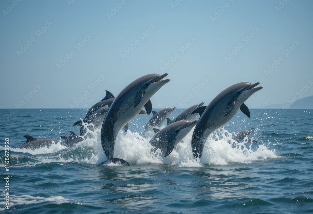 Naklejka premium dolphin in the water