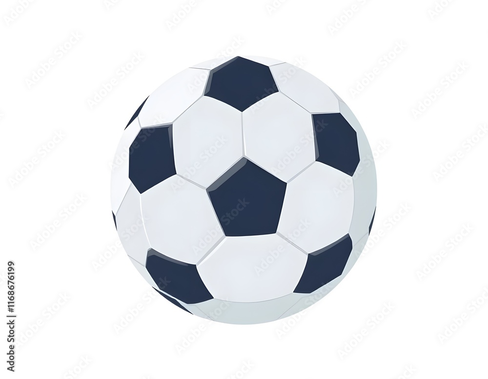 Obraz premium Blank white background,Flat soccer ball or football icon