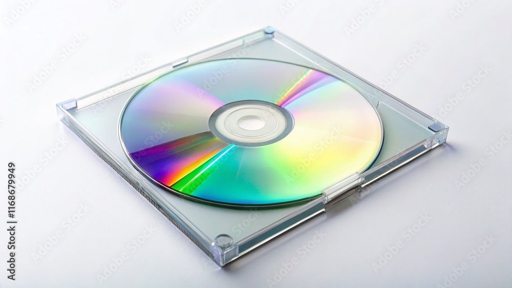 CD Cover Mockup: Blank Jewel Case on White Background - Perfect for Album Art Design CD Cover Mockup: Blank Jewel Case on White Background - Perfect for Album Art Design