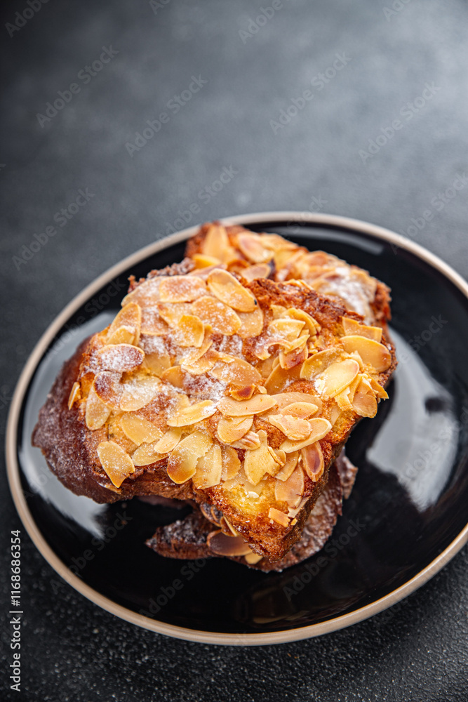 Φωτογραφία Brioche sweet almond french toast fresh tasty food dish delicious gourmet food b