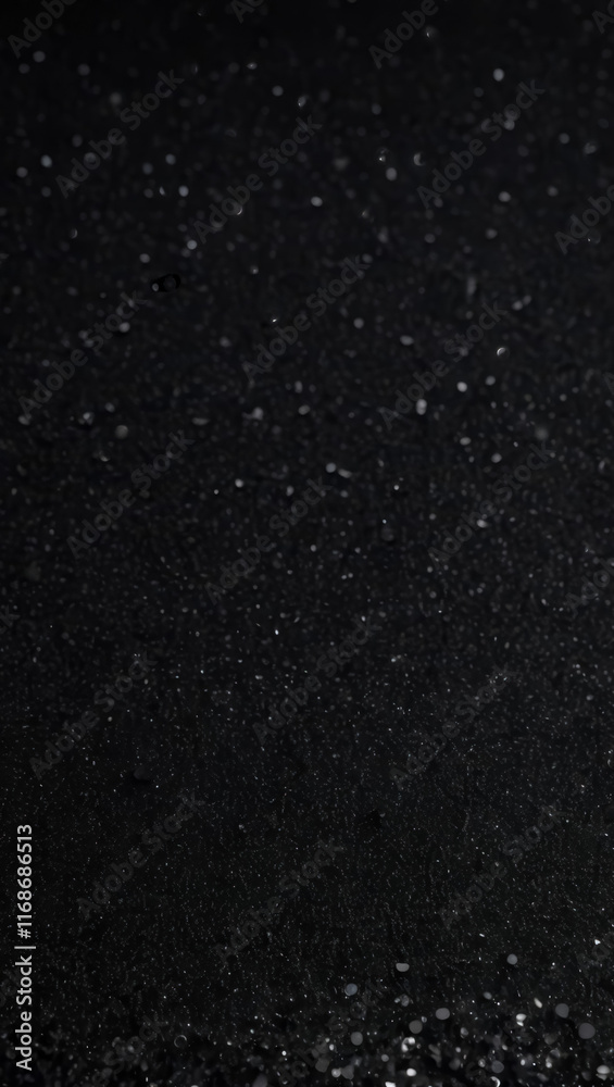 Fototapeta premium black vertical glitter background with small sparkles like a starry sky