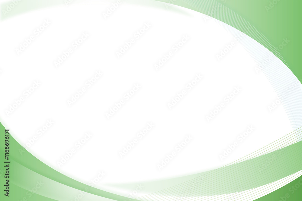 Obraz premium Green curve frame template design element