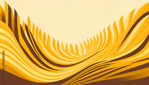 yellow wavy abstract background, banner design