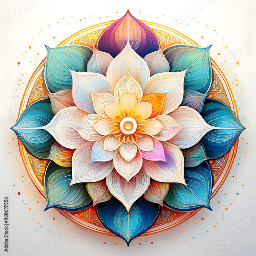 Lotus flower mandala  art design 