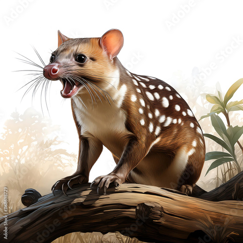 Quoll Australian wildlife illustration 