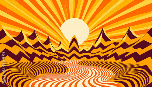 abstract lines and shapes background illustration 