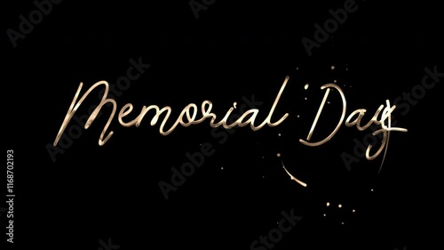 Elegant Memorial Day Animated Text for Tributes and Celebrations