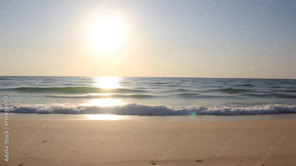 Obraz premium sunset on the beach for background
