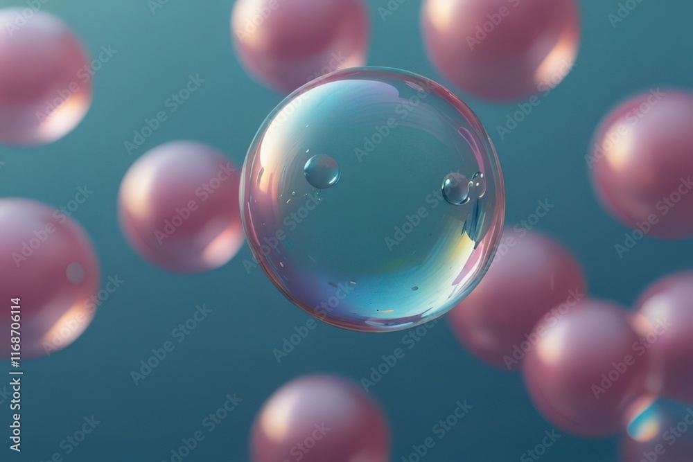 Soap bubbles macro frothy white.