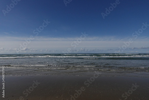 Texel island with the sea